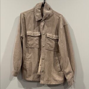 Love Tree Taupe Corduroy Jacket